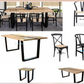 AXWYN  SOLID RUBBERWOOD DINING TABLE NATURAL/BLACK 200CM - MyChocolateWood