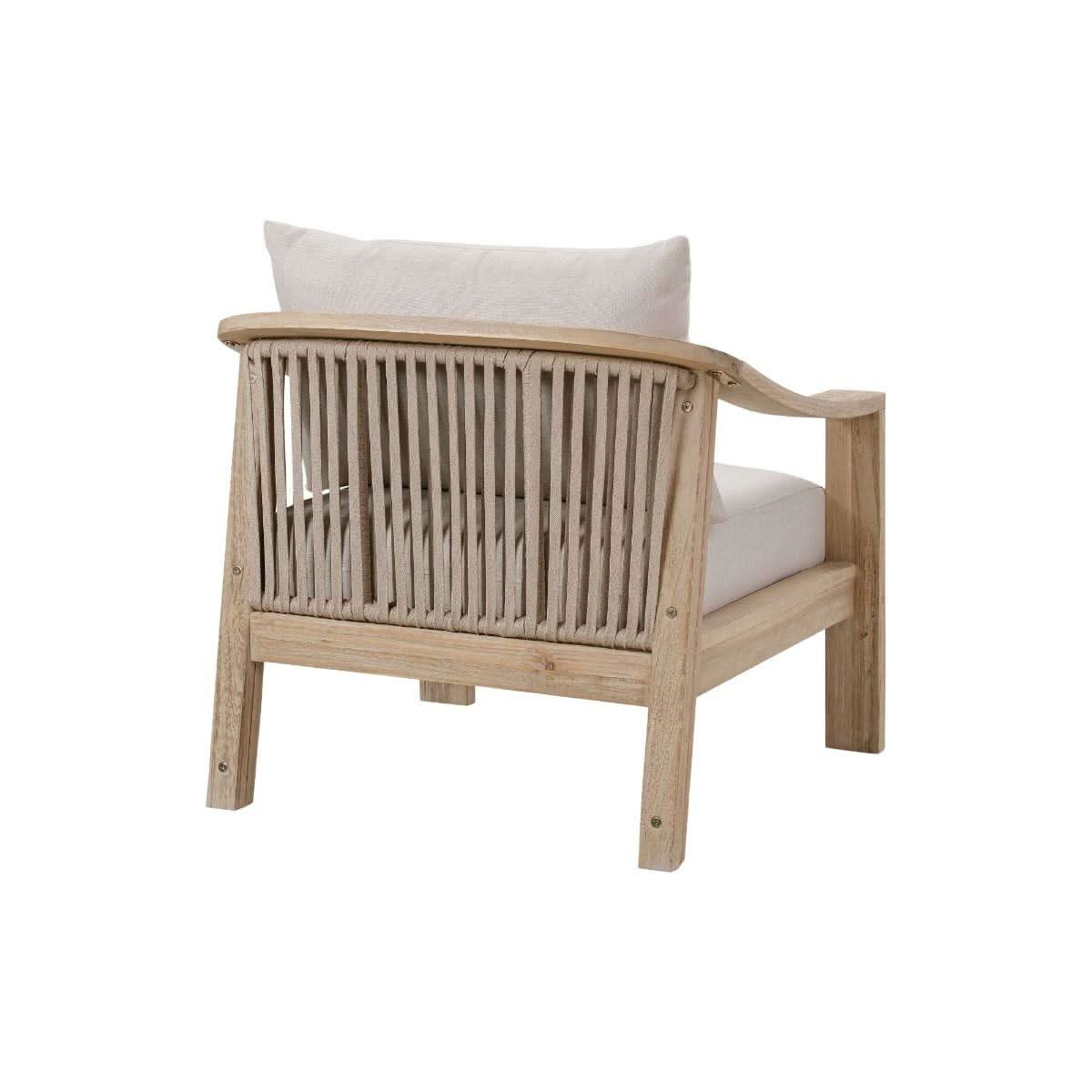 BAILEY ACACIA WOOD & ROPE 4 - PIECE OUTDOORS SETTING - MyChocolateWood