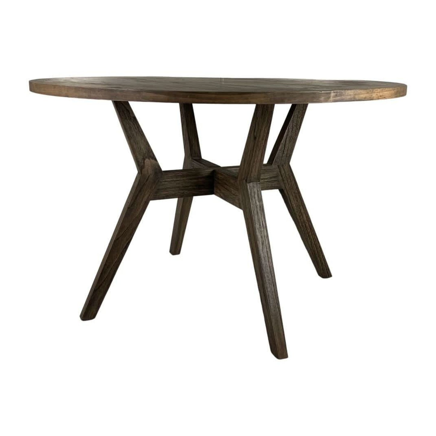 BALI SOLID MINDI WOOD TIMBER DARK BROWN/SOREL ROUND DINING TABLE 120 DIA