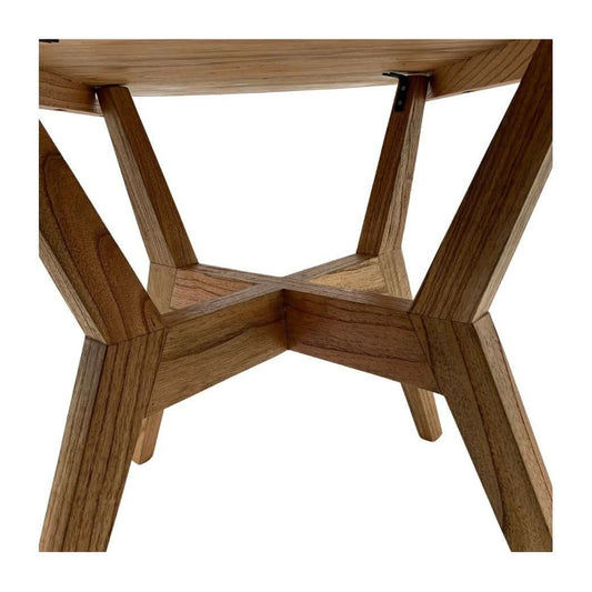 BALI SOLID MINDI WOOD TIMBER ROUND DINING TABLE 120CM