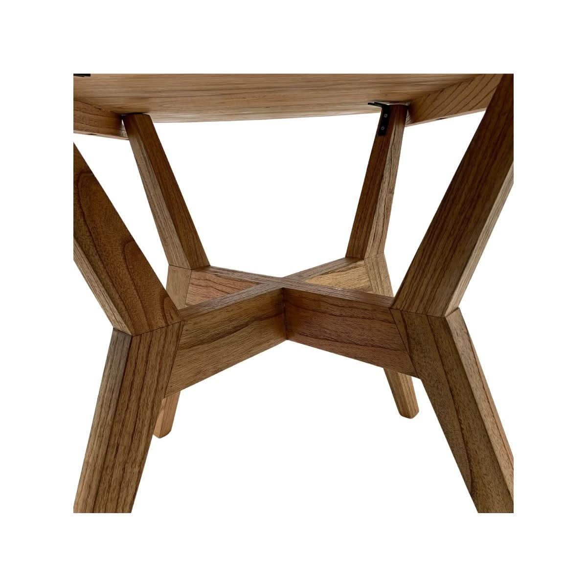 BALI SOLID MINDI WOOD TIMBER ROUND DINING TABLE 120CM - MyChocolateWood