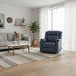 BARRON GENUINE MURANO LEATHER 1-SEATER  SINGLE RECLINER ARMCHAIR W/USB PORT BLUE - MyChocolateWood