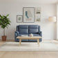 BARRON GENUINE MURANO LEATHER 2-SEATER  RECLINER SOFA W/USB PORT  MARINE BLUE - MyChocolateWood