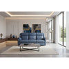 BARRON GENUINE MURANO LEATHER 3-SEATER  RECLINER SOFA W/USB PORT  MARINE BLUE