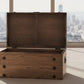 BASIL NAILHEAD OLD ELM TRUNK SIDE TABLE NATURAL WITH IRON ACCENTS - MyChocolateWood