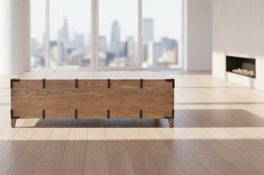BASIL OLD ELM TRUNK COFFEE TABLE NATURAL - MyChocolateWood