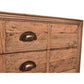 BASIL RECLAIMED OAK 6 DRAWER CHEST OF DRAWERS WITH BOTTOM SHELF - MyChocolateWood