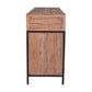 BASIL RECLAIMED OAK & IRON SIDEBOARD BUFFET 3 DRAWERS 3 DOORS LIGHT NATURAL (Copy) - MyChocolateWood