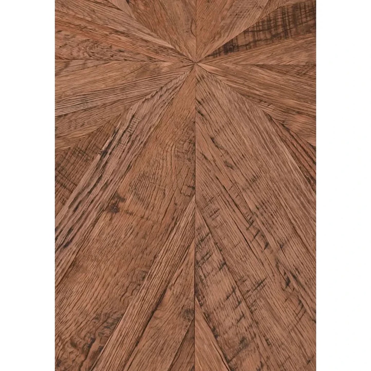 BASIL XL OVAL 2 TIER RECLAIMED OAK & IRON COFFEE TABLE