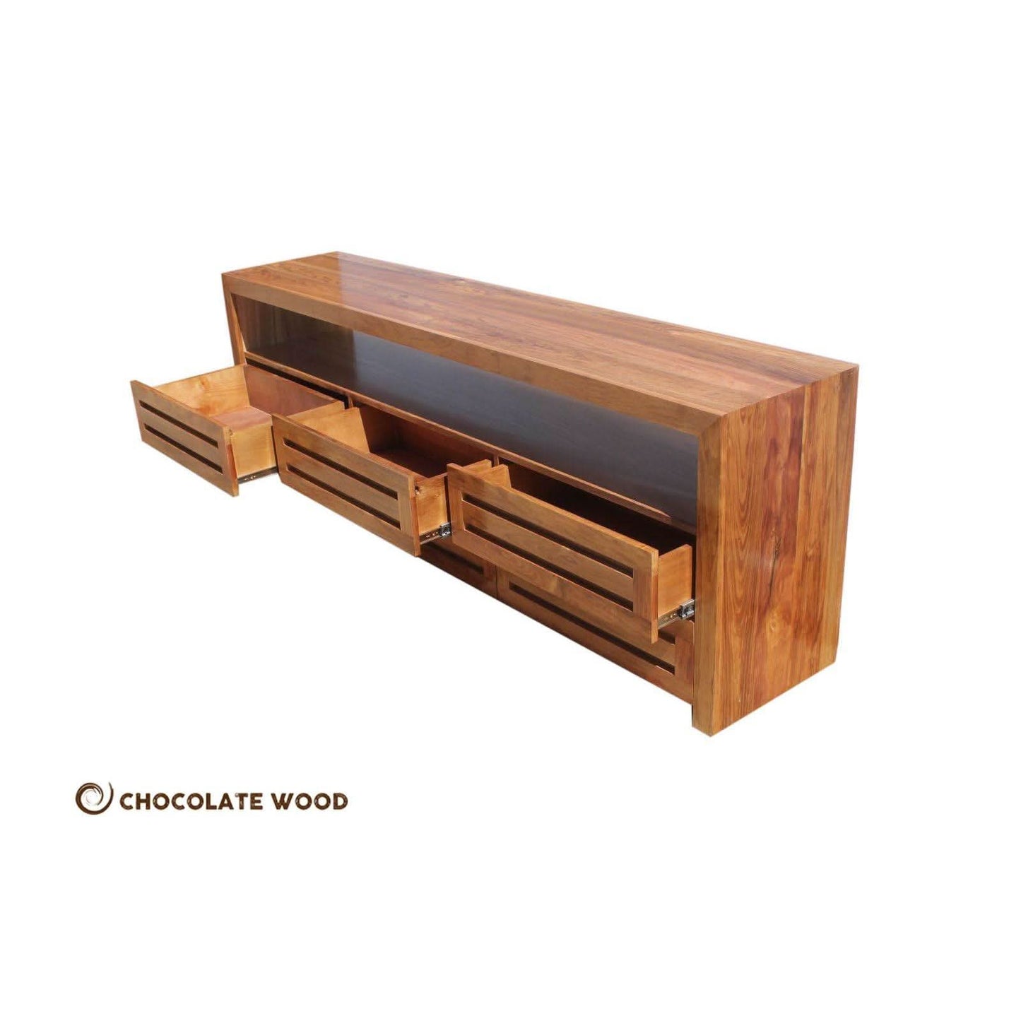 BAXTER TASSIE BLACKWOOD 6 DRAWER HIGH LOWLINE/TV ENTERTAINMENT UNIT AUSTRALIAN MADE TO ORDER - MyChocolateWood