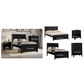 Baylin Rubberwood Bed in Black - Chocolate Wood