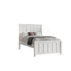 Baylin Rubberwood Bed in White - Chocolate Wood