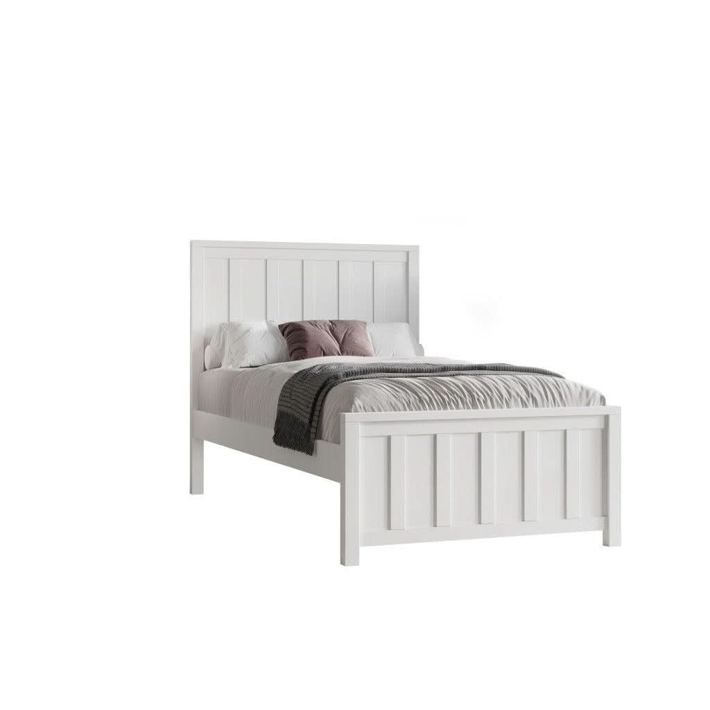 BAYLIN RUBBERWOOD SINGLE BED WHITE - MyChocolateWood