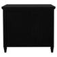 Beau 3-Drawer Turned Leg Chest of Drawers in Black - Chocolate Wood