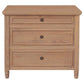 BEAU 3 DRAWERS TURN LEG CHEST OF DRAWERS NATURAL - MyChocolateWood