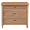 BEAU 3 DRAWERS TURN LEG CHEST OF DRAWERS NATURAL