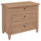 BEAU 3 DRAWERS TURN LEG CHEST OF DRAWERS NATURAL - MyChocolateWood
