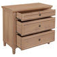 BEAU 3 DRAWERS TURN LEG CHEST OF DRAWERS NATURAL - MyChocolateWood
