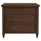 BEAU 3 DRAWERS TURN LEG CHEST OF DRAWERS WALNUT - MyChocolateWood
