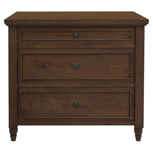 BEAU 3 DRAWERS TURN LEG CHEST OF DRAWERS WALNUT - MyChocolateWood