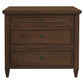 Beau 3-Drawer Turned Leg Chest of Drawers in Walnut - Chocolate Wood
