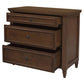 Beau 3-Drawer Turned Leg Chest of Drawers in Walnut - Chocolate Wood