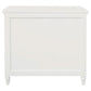 BEAU 3 DRAWERS TURN LEG CHEST OF DRAWERS WHITE - MyChocolateWood