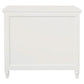 Beau 3-Drawer Turned Leg Chest of Drawers in White - Chocolate Wood