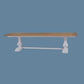BECKETT HAMPTON STYLE SOLID MAHOGANY TRESTLE DINING TABLE IN ARCHITECTURAL WHITE/ANTIQUE FRENCH OAK 305CM - MyChocolateWood