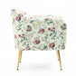 BELINDA FLORAL ARMCHAIR WITH GOLDEN METAL LEGS - MyChocolateWood