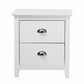 BELLE 2-DRAWER BEDSIDE TABLE WHITE - MyChocolateWood