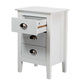 BELLE 3-DRAWER BEDSIDE TABLE WHITE - MyChocolateWood