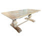 BELLINGTON RECYCLED ELM DINING TABLE PARQUETRY TOP 250CM - MyChocolateWood