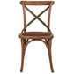 BELMONT GREY METAL CROSS BACK CHAIR IN MEDIUM HONEY - MyChocolateWood