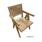 BELVIL RECYCLED ELM/ RATTAN CHAIR HAMPTON ARMCHAIR IN NATURAL - MyChocolateWood