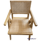 BELVIL RECYCLED ELM/ RATTAN CHAIR HAMPTON ARMCHAIR IN NATURAL - MyChocolateWood