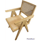 BELVIL RECYCLED ELM/ RATTAN CHAIR HAMPTON ARMCHAIR IN NATURAL - MyChocolateWood