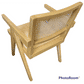 BELVIL RECYCLED ELM/ RATTAN CHAIR HAMPTON ARMCHAIR IN NATURAL - MyChocolateWood