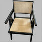 Belvil Recycled Elm & Rattan Hampton Armchair in Walnut - Chocolate Wood