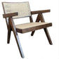 Belvil Recycled Elm & Rattan Hampton Lounge Chair in Walnut - Chocolate Wood