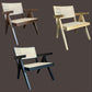 Belvil Recycled Elm & Rattan Hampton Lounge Chair in Walnut - Chocolate Wood