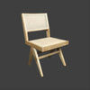 BELVIL RECYCLED ELM/ RATTAN HAMPTON STYLE CASUAL DINING CHAIR IN NATURAL