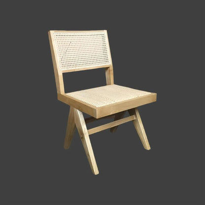 BELVIL RECYCLED ELM/ RATTAN HAMPTON STYLE CASUAL DINING CHAIR IN NATURAL