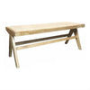 BELVIL WOODEN/ RATTAN HAMPTON CONTEMPORARY BENCH IN NATURAL