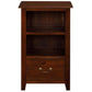 BENEDICT SOLID MAHOGANY TIMBER BEDSIDE TABLE WITH 1 DRAWER & 1 SHELF IN MAHOGANY - MyChocolateWood