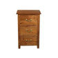 Benedict Solid Mahogany 3-Drawer Bedside Table in Light Pecan - Chocolate Wood
