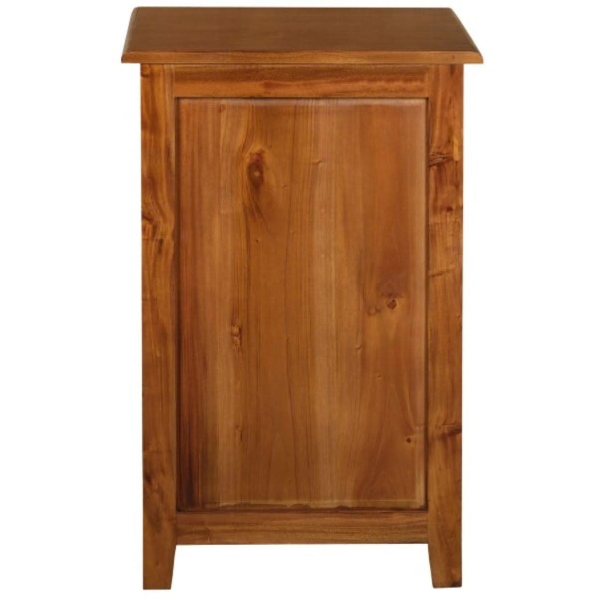 Benedict solid mahogany timber bedside table with three drawers in light pecan by MyChocolateWood