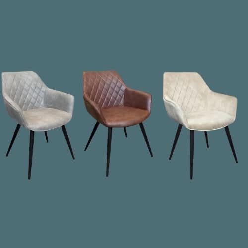 BENNETT CAMEL COLOURED ARMCHAIR LOUNGE CHAIR EASY CHAIR SET OF 2 - MyChocolateWood