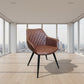 BENNETT CAMEL COLOURED ARMCHAIR LOUNGE CHAIR EASY CHAIR SET OF 2 - MyChocolateWood