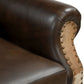 BENZI HANDMADE COW HIDE & GENUINE LEATHER ARMCHAIR EASY CHAIR LOUNGE CHAIR - MyChocolateWood